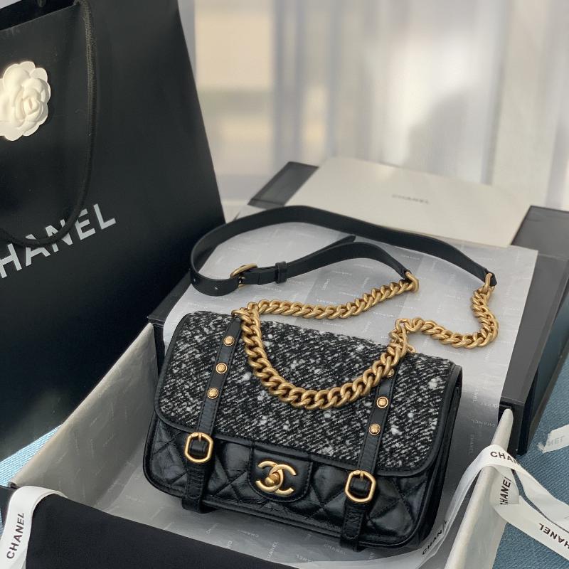 Chanel Handbags AS2696 black cloth cover head